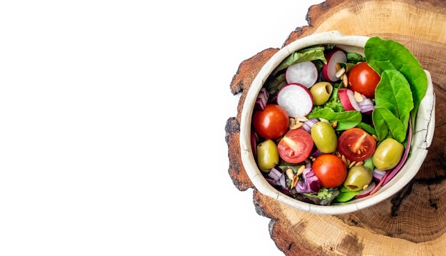 Miska z kolorową sałatką